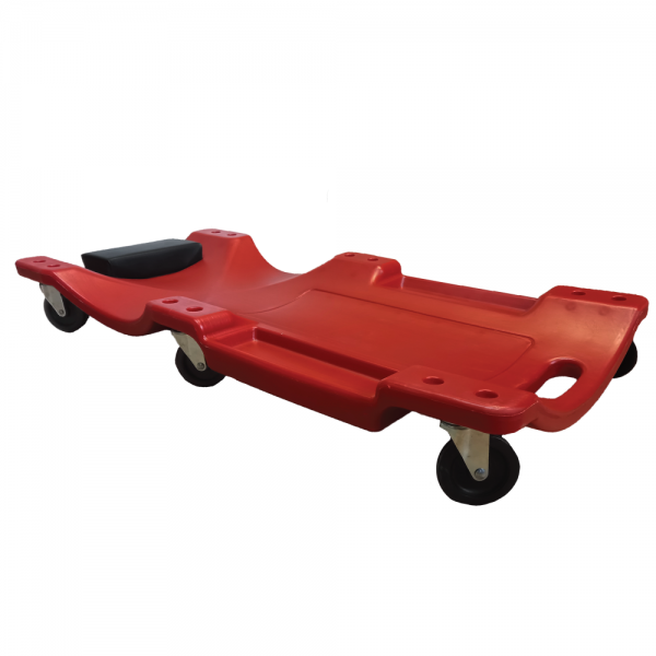 CARRO ESTEIRA PARA MECÂNICO COM ENCOSTO 150KG VERMELHO