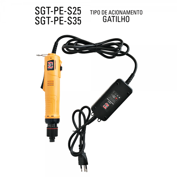 SGT-PE-S25 -  PARAFUSADEIRA ELÉTRICA PARADA AUTOMÁTICA BRUSHLESS (0,3 A 2,5 NM) C/FONTE