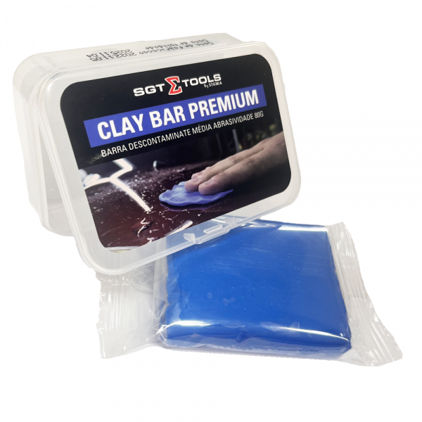 CLAY BAR PREMIUM - BARRA DESCONTAMINANTE MÉDIA ABRASIVIDADE - 80G