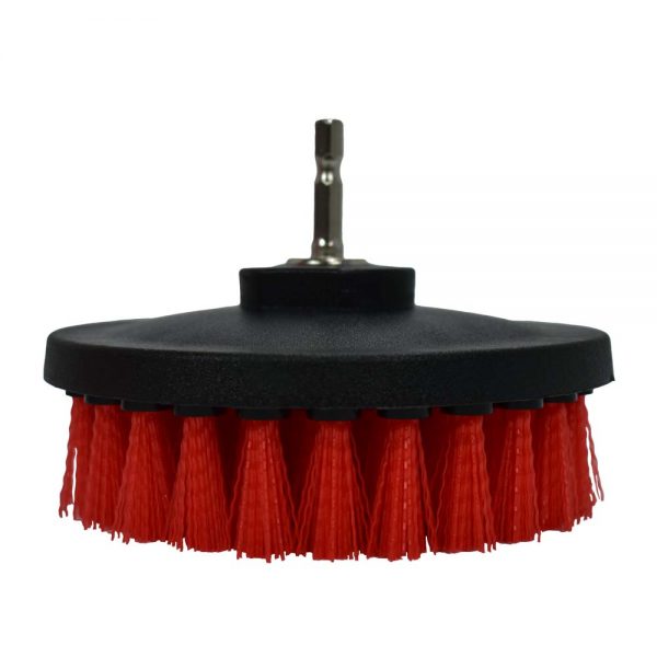 ESCOVA DE LIMPEZA PARA ESTOFADOS MÉDIA 120MM-M14 P FURADEIRA E POLITRIZ (VERMELHA)