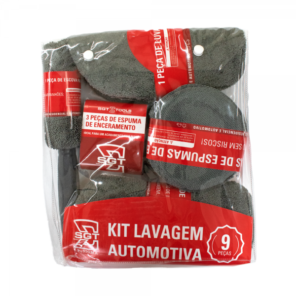 KIT LAVAGEM AUTOMOTIVA - 9 PEÇAS