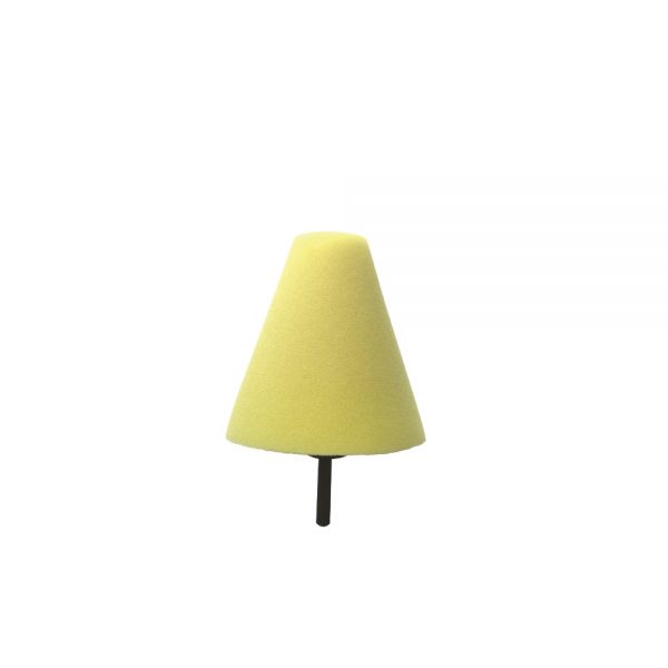 CONE DE POLIMENTO DE RODAS E CANTOS AMARELO MÉDIO 80MM