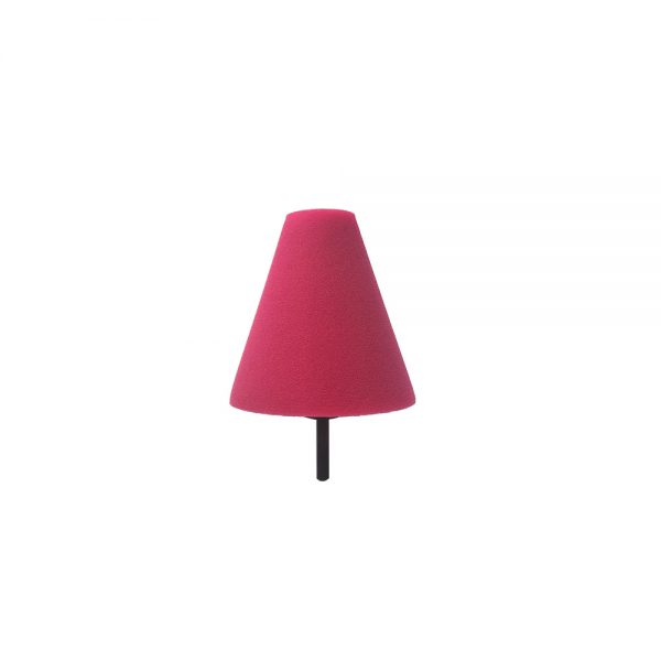 CONE DE POLIMENTO DE RODAS E CANTOS VERMELHO MACIO 80MM