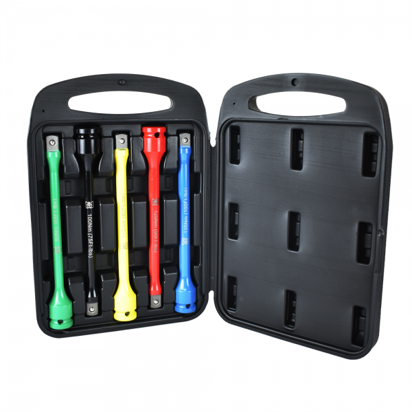 KIT 5 PEÇAS - EXTENSAO PARA CONTROLE DE TORQUE 1/2"(90-100-110-120-135 NM)