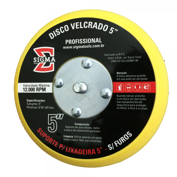 DISCO VELCRADO 5" S/ FUROS