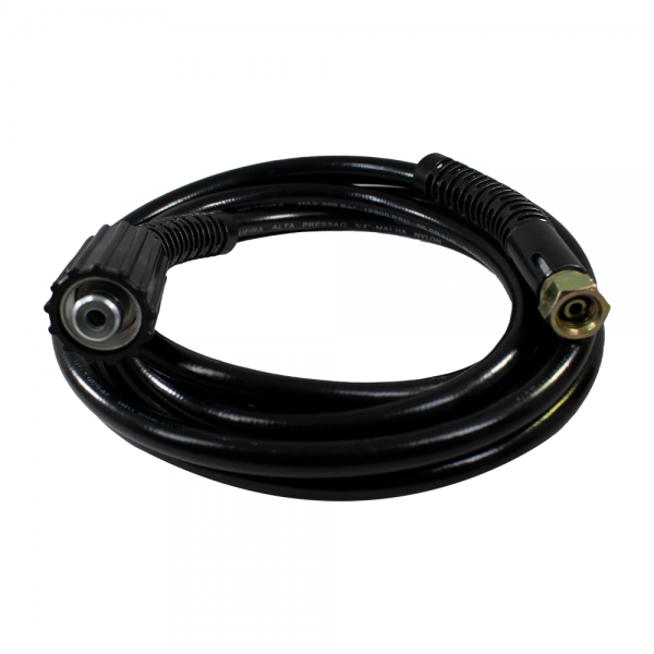 MANGUEIRA TRAMA NYLON (M22/14 X 1/4"FEMEA) P/ LAVADORAS ALTA PRESSAO - 3 METROS