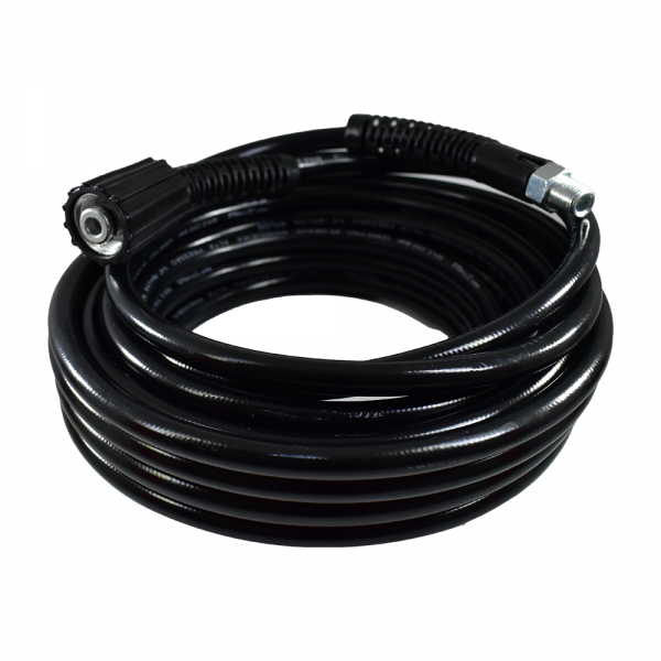 MANGUEIRA TRAMA NYLON (M22/14 X 1/4 MACHO) P/ LAVADORAS ALTA PRESSAO - 10 METROS