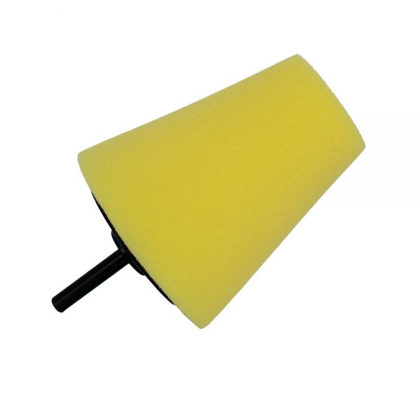 CONE DE POLIMENTO DE RODAS E CANTOS AMARELO MÉDIO 80MM