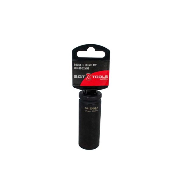 SOQUETE CR-MO 1/2" LONGO 22MM
