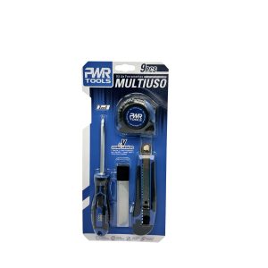 Kit De Ferramentas Multiuso 9 Peças - PWR TOOLS